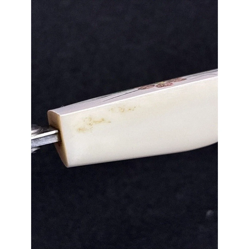 Vintage Peach Floral Icing Spreader Spatula Stainless Steel Household Japan MCM